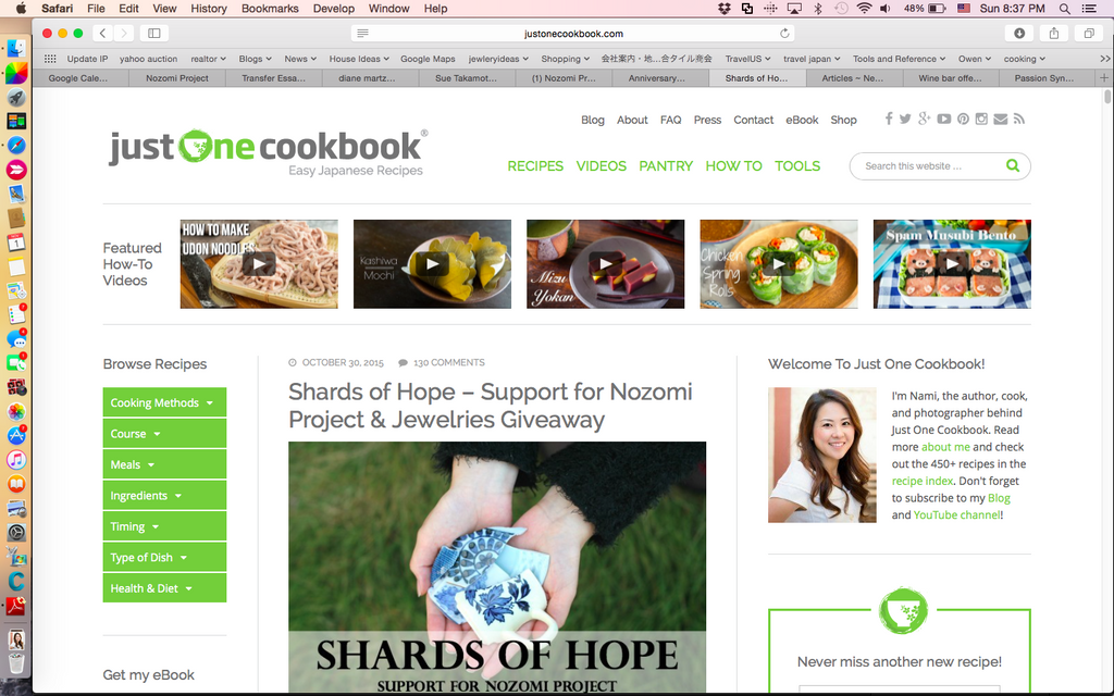 Cookbooks & Nozomi Project - a wonderful new recipe!
